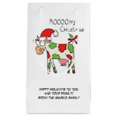 kerstKoe Funny Cartoon Kinderen Klein Cadeauzakje (Voorkant)