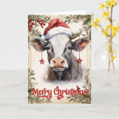 kerstKoe Kaart (Gele Bloem)