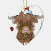 kerstKoe Keramisch Ornament (Links)