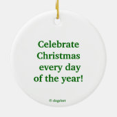 kerstKoe Keramisch Ornament (Achterkant)