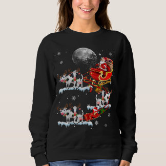 kerstKoe Lover Santa Riding ReindeKoe Trui