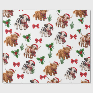 Kerstkoeien Inpakpapier