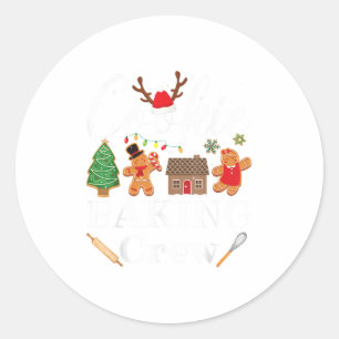 Kerstkoek Bakploeg Familie Bakteam Fu Ronde Sticker