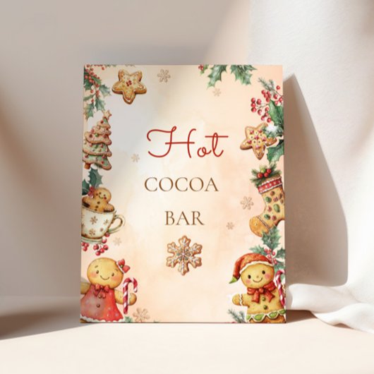 Kerstkoek Heet Cacaobar Poster