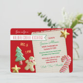 Kerstkoek Uitwisselingsfeestje Kaart (Staand voorkant)