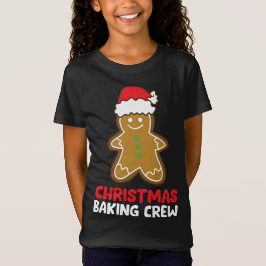 Kerstkoekje bakken Crew Grappige peperkoek Bak T-shirt (Voorkant)