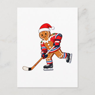 Kerstkoekje Hockey Kerstmis IJshockey Sporten Briefkaart