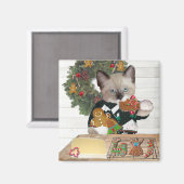Kerstkoekje Kitten Magnet Magneet (Voorkant / Achterkant)