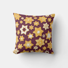 Kerstkoekje met diepe achtergrond kussen