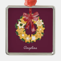 Kerstkoekje met diepe achtergrond