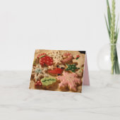 Kerstkoekje receptenkaart feestdagen kaart (Voorkant)