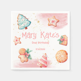 Kerstkoekje twee zoet servet