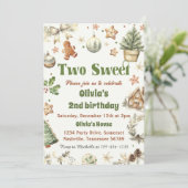 Kerstkoekje Twee zoete 2e verjaardag Kaart (Staand voorkant)