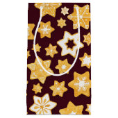 Kerstkoekje Wreath met de achtergrond van Bourgogn Klein Cadeauzakje (Voorkant)