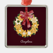 Kerstkoekje Wreath met de achtergrond van Bourgogn