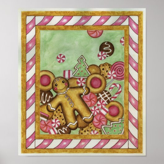 kerstkoekjes Art Print Poster (Voorkant)