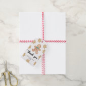 Kerstkoekjes babyshower bedankt cadeaulabel (Met Touw)
