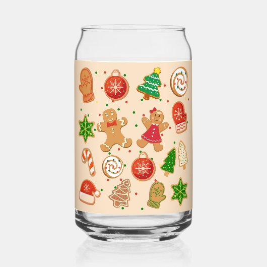 Kerstkoekjes Blikvorm Glas (Voorkant)