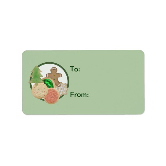 kerstkoekjes cadeaulabel etiket (Voorkant)