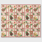  kerstkoekjes cadeaupapier (Vlak)