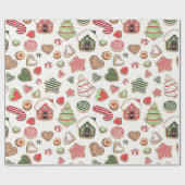 Kerstkoekjes Cadeaupapier (Vlak)