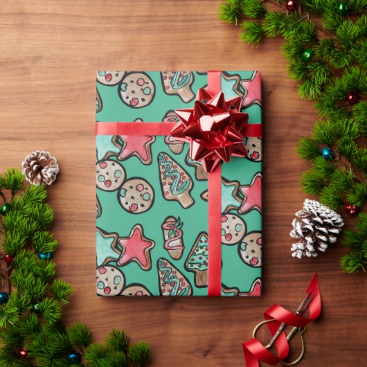 Kerstkoekjes Cadeaupapier (Feestdagen Geschenken)