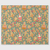 kerstkoekjes cadeaupapier (Vlak)