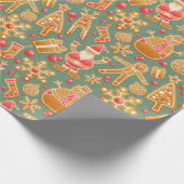 Kerstkoekjes Cadeaupapier (Hoek)