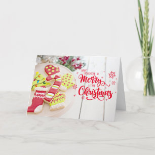Kerstkoekjes Cane en Warm Wishes Holiday Ca Feestdagen Kaart