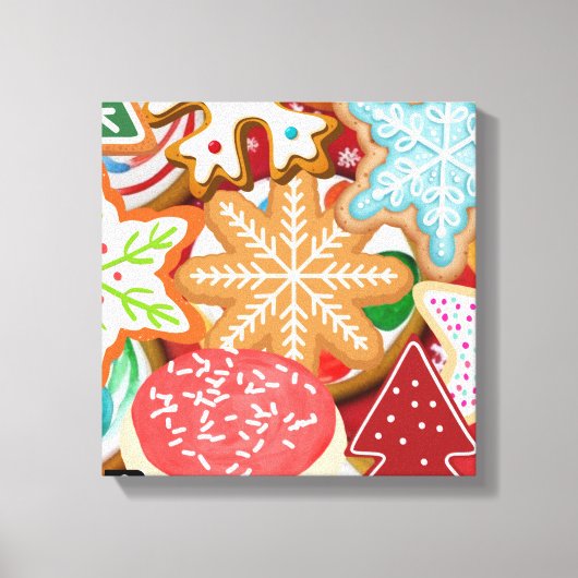 Kerstkoekjes Canvas Afdruk (Voorkant)