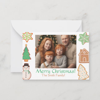 Kerstkoekjes Celebration Kaarten met familie Notitiekaartje