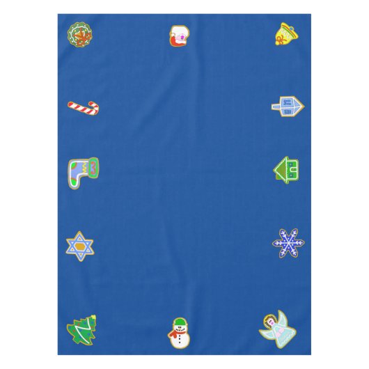 Kerstkoekjes Chrismukkah Tablecloth Tafelkleed (Voorkant)