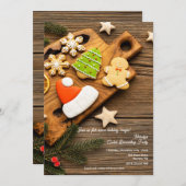 Kerstkoekjes Decorating Party Kaart (Voorkant / Achterkant)