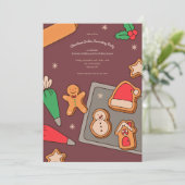 Kerstkoekjes Decorating Party Kaart (Staand voorkant)