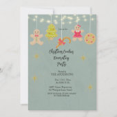 Kerstkoekjes Decoreren Party uitnodiging (Voorkant)