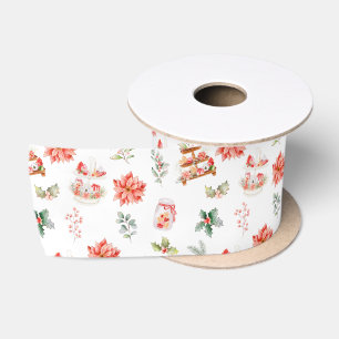Kerstkoekjes en bladgroen rood lint