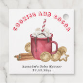 Kerstkoekjes en cacao baby shower bedankjes labels (Achterkant)