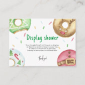 Kerstkoekjes en donuts - display douche informatiekaartje (Voorkant)
