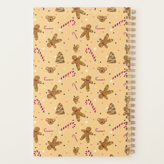 Kerstkoekjes en peperkoek mannen. Aangepaste naam Planner (Achterkant)