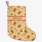 Kerstkoekjes en peperkoek mannen kleine kerstsok (Voorkant)