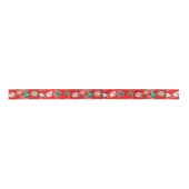 Kerstkoekjes en sneeuwvlokken op rood lint (Voorkant)