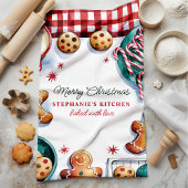 Kerstkoekjes en snoepjes gepersonaliseerd theedoek