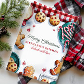 Kerstkoekjes en snoepjes gepersonaliseerd theedoek