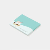 Kerstkoekjes en warme chocolade post-it® notes (Schuin)