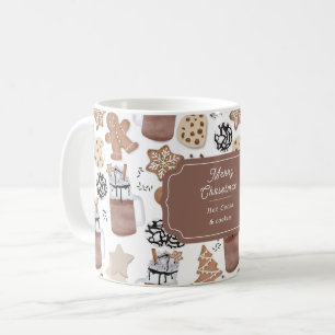 Kerstkoekjes en warme chocolademelk Kerstbacken Koffiemok