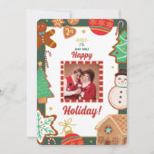 Kerstkoekjes Foto Vakantie Kaart (Voorkant)