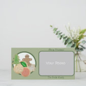 kerstkoekjes fotokaart feestdagenkaart (Staand voorkant)