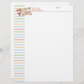 Kerstkoekjes gepersonaliseerd recept letterhead (Voorkant / Achterkant)