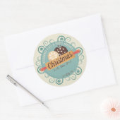 Kerstkoekjes gepersonaliseerd uit de keuken van ronde sticker (Envelop)