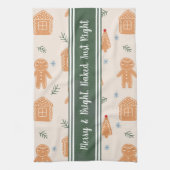 Kerstkoekjes Gingerbread Man gepersonaliseerd Theedoek (Verticaal)